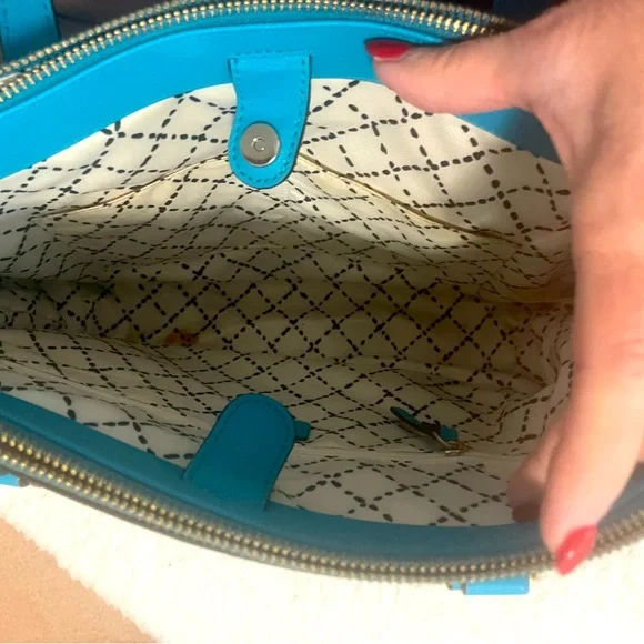 Beautiful Turquoise Blue leather Kate Spade handbag! - Picture 9 of 10